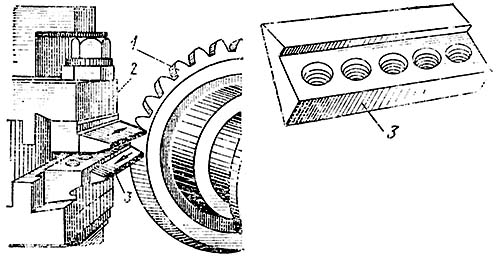 5Т23В Схема роботи резцов при нарезании прямого конического зуба верстата
